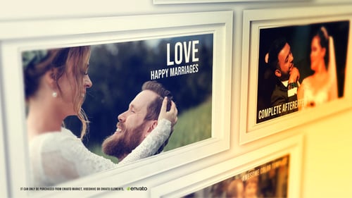 Elegant Photo Slideshow with Cinematic White Frames and Smooth Transitions