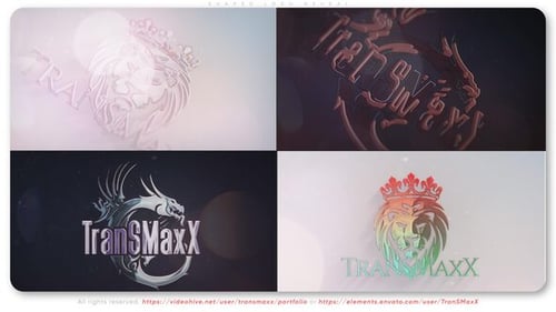 Abstract Shaped Logo Reveal with Reflective Metallic Finish