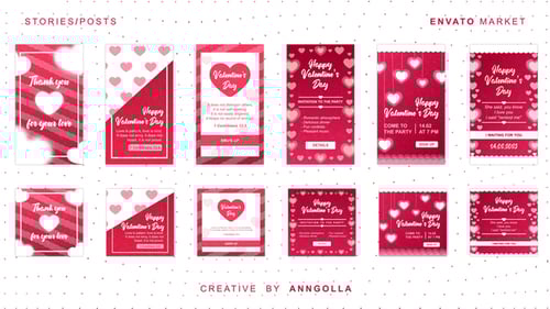 Happy Valentines Day 6 Stories + Posts