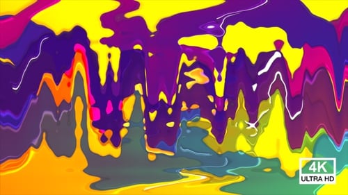Vibrant Abstract Fluid Paint Swirl Animation
