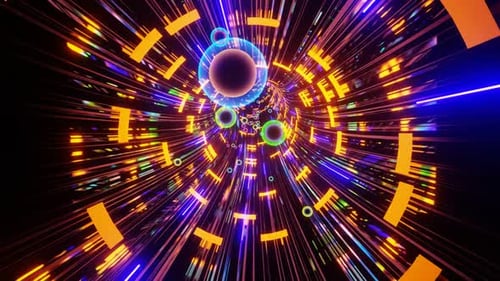 Hyper Neon Tunnel With Balloons 02