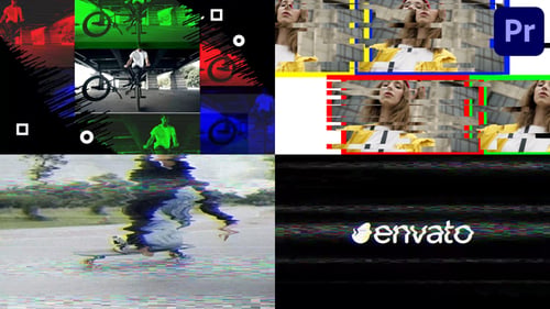 Energetic Glitch Logo Opener with Digital Distortion
