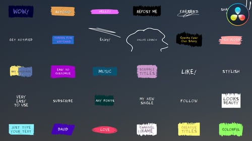 Scribble Titles for DaVinci Resolve