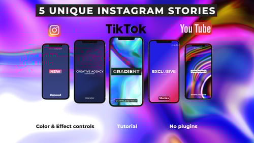 Dynamic Fluid Gradient Stories for Social Media