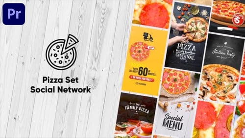 Set de pizza - Red social | Premiere Pro MOGRT