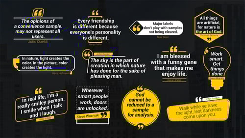 Modern Animated Quote Lower Thirds with Geometric Design