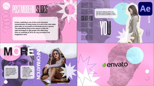 Postmodern Presentation Slides with Dynamic Abstract Graphics