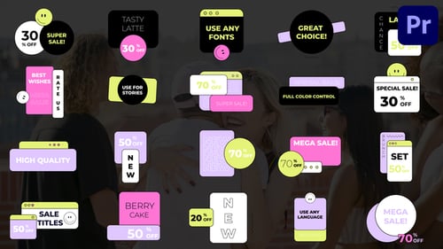 Cute Sale Titles for Premiere Pro