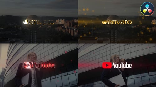 Gold Stroke Logo for DaVinci Resolve