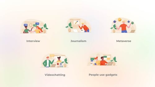 Videochatting - Flat Concept
