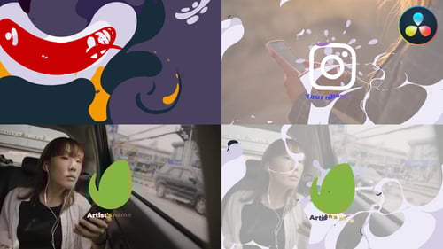 Logo Gris Liquid pour DaVinci Resolve