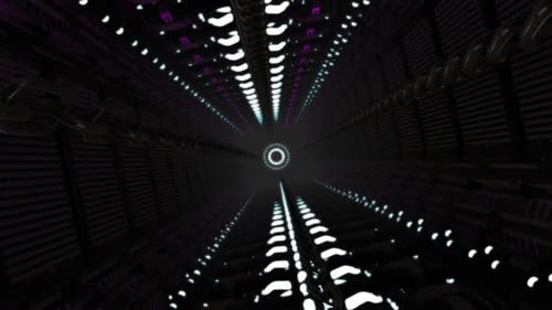 Futuristic Digital Sci-Fi Tunnel Seamless Loop