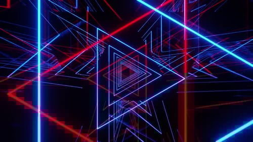 Blue And Red Traingles Club Show Vj Loop HD