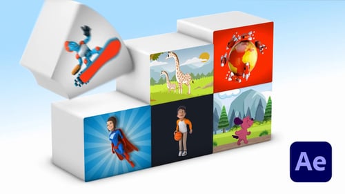 Dynamic Geometric Box Logo Reveal Intro