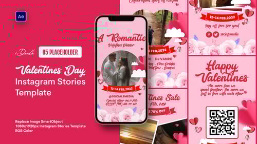 Valentine's Day Instagram Stories Template