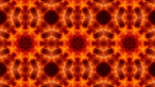 Fire Flame Burst Kaleidoscope Loop 4K 07