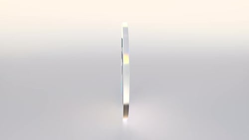 Modern Glass Disk Spinning Icon Reveal