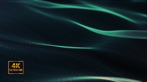 Abstract digital particle wave and lights background.