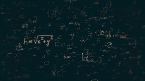 Dynamic Science and Math Formulas Sketch Background