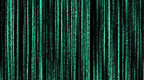 Futuristic Abstract Teal Digital Code Rain Animation