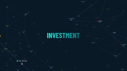 Futuristic Digital Data Network Investment Background