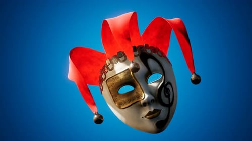 Masques de carnaval vénitien avec or