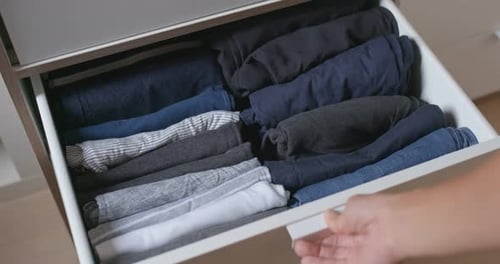 Open the Drawer with Clothes