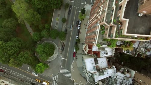 Establishing Shot of Modern Urban City Skyline High Rise Buildings