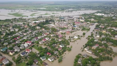 Flooded Neighborhood Street