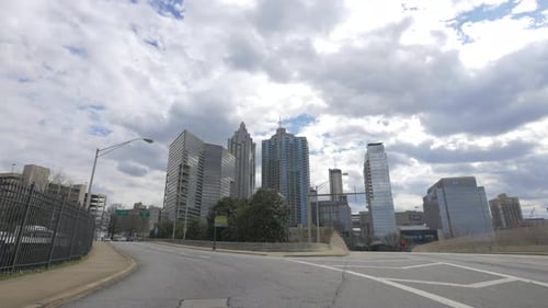 Tall buildings and streets in Atlanta