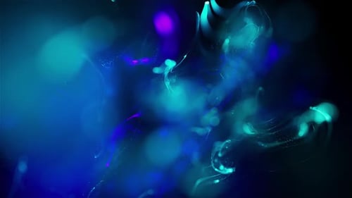 Dynamic Blue and Purple Glowing Fluid Particles Background