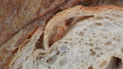 Extreme Close Up of Crusty Delicious Bread