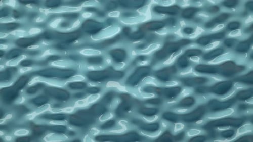 Volumetric wavy blue fluid. 3d animation render 4k footage, infinite loop