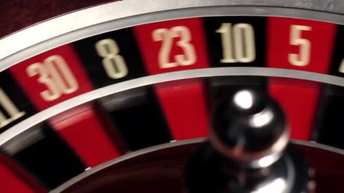 Roulette Spinning, White Bowl, Close Up, 31, Black