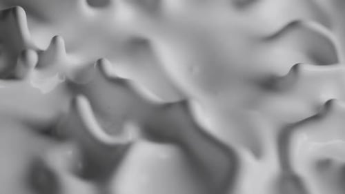 Abstract Patterns Forming In White Paint As It'S Moved