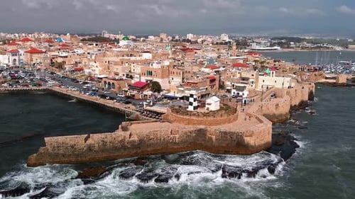 Vista de la antigua ciudad de Akko