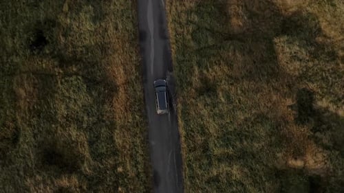 Drone View Of Car Journey