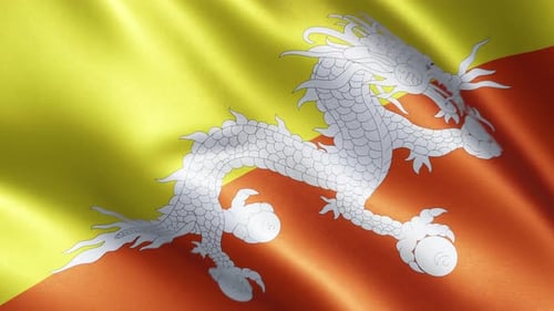 Drapeau du Bhoutan | UHD | 60 images/s