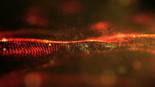 Abstract Dynamic Golden Particle Wave Background