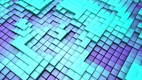 Abstract Geometric Cubes Wave Animated Background