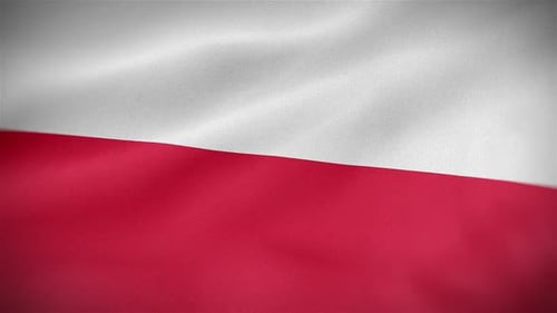 Realistic Waving Polish Flag Animation