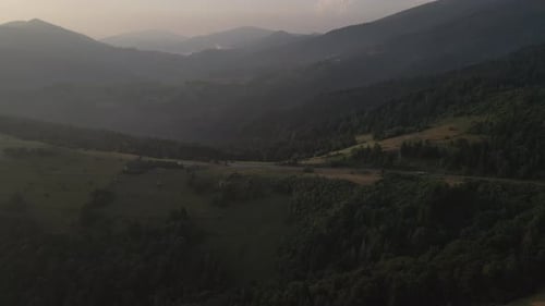 Landscape View of the Beautiful Carpathian Mountains Nature of Ukraine