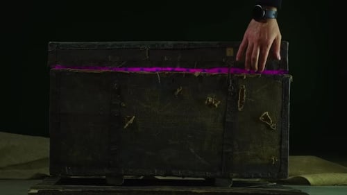 Old Chest Opens to Reveal Pink Light