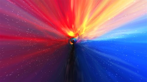 Colorful Abstract Hyperspace Tunnel Journey Background