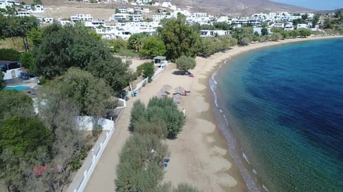 Island of Serifos in the Cyclades in Greece seen from the sky