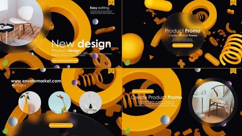 Dynamic 3D Abstract Shapes Product Promo