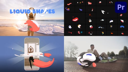 Colorful Abstract Liquid Shape Motion Graphics Pack
