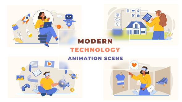 Modern Technology Animation Scene, Elements ft. after effects ...