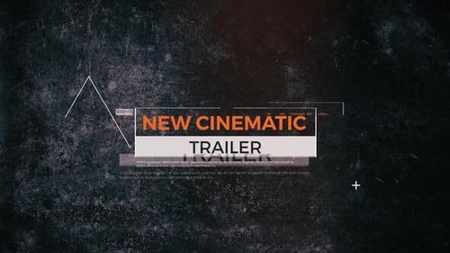 Cinematic Glitch Trailer Opener with Grunge Texture