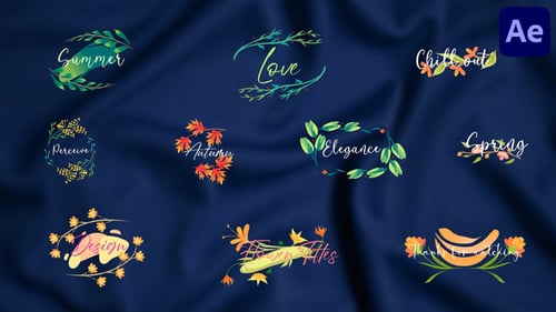 Elegant Floral Animated Titles with Growing Botanical Frames